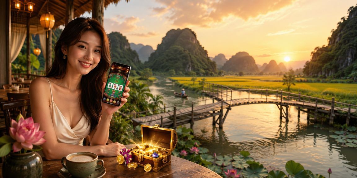 Người chơi bài tại Ninh Bình thưởng thức cà phê buổi sáng bên v69